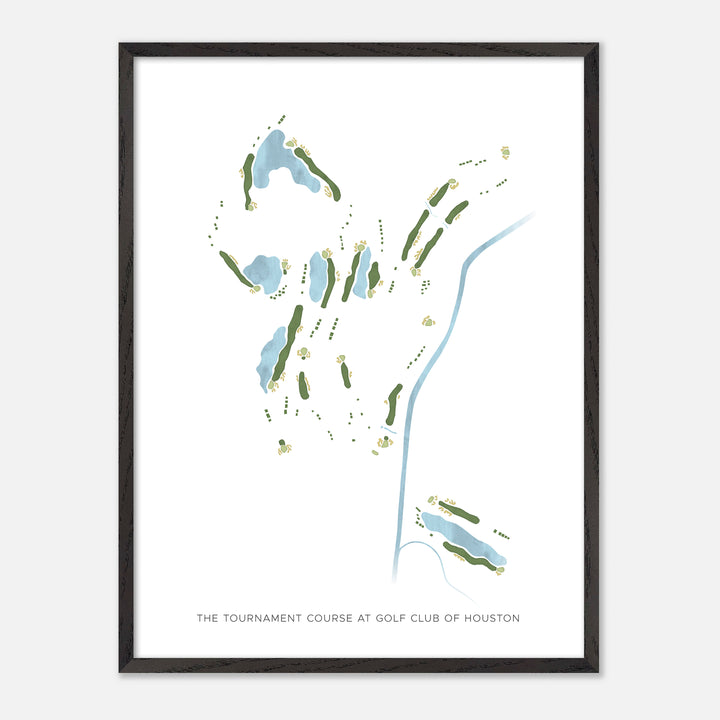 Print of The Tournament Course At Golf Club Of Houston Modern Map
