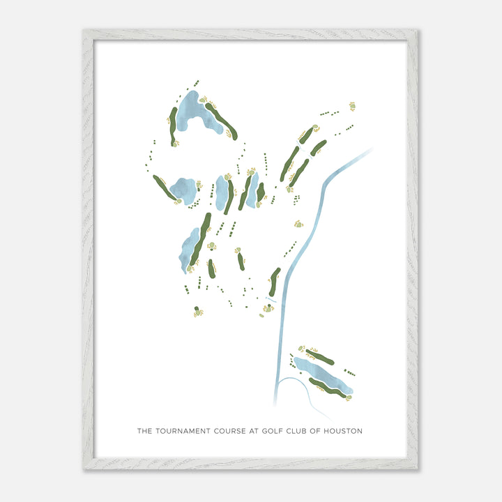 Print of The Tournament Course At Golf Club Of Houston Modern Map