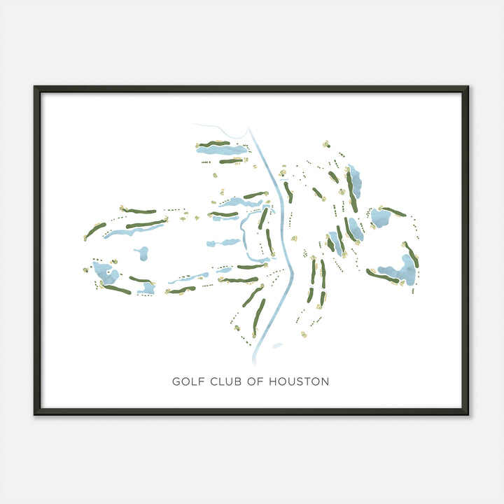 Print of Golf Club Of Houston Modern Map