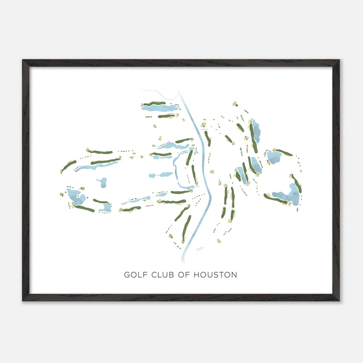 Print of Golf Club Of Houston Modern Map