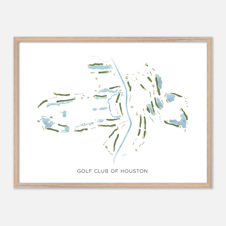 Print of Golf Club Of Houston Modern Map