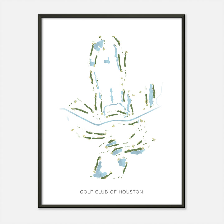 Print of Golf Club Of Houston Modern Map