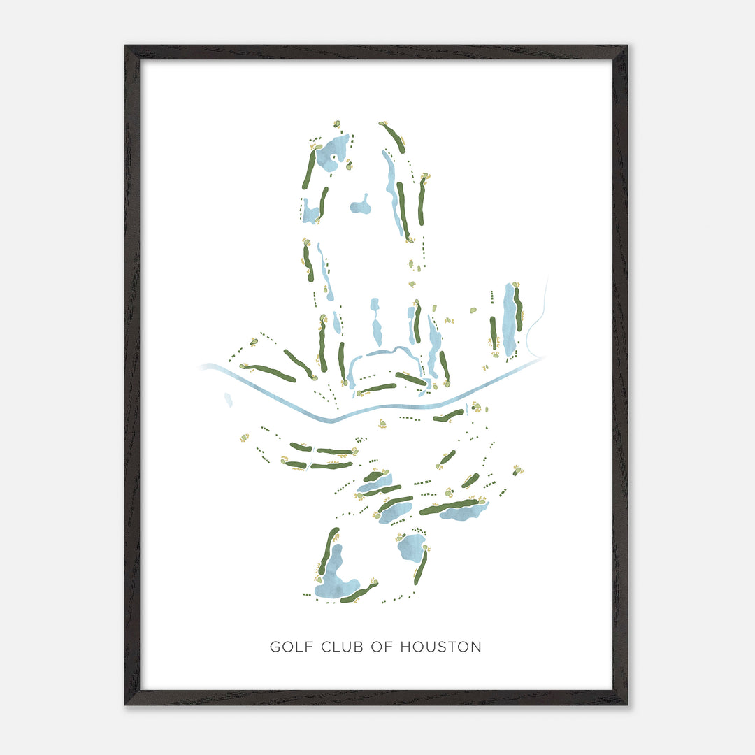 Print of Golf Club Of Houston Modern Map