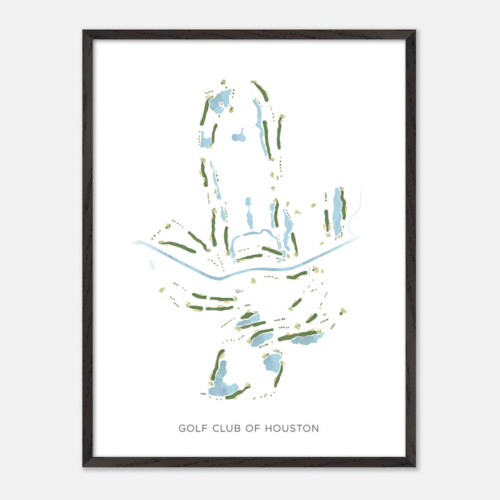 Print of Golf Club Of Houston Modern Map