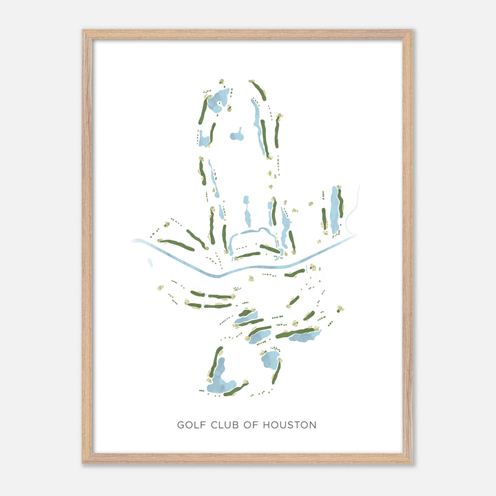 Print of Golf Club Of Houston Modern Map