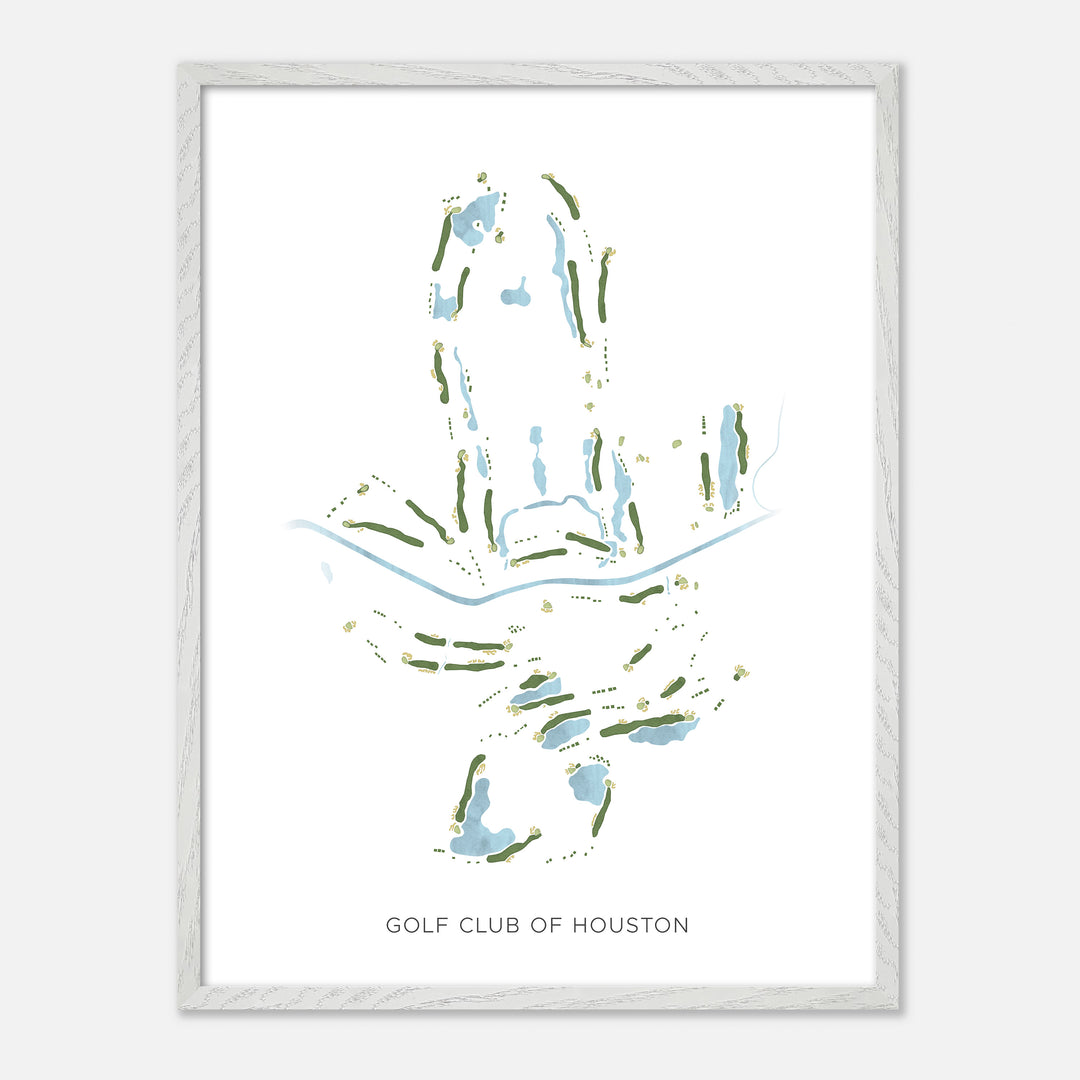 Print of Golf Club Of Houston Modern Map