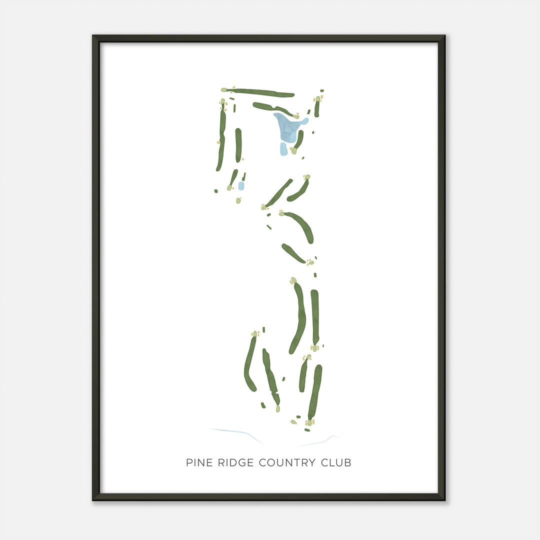 Print of Pine Ridge Country Club Modern Map