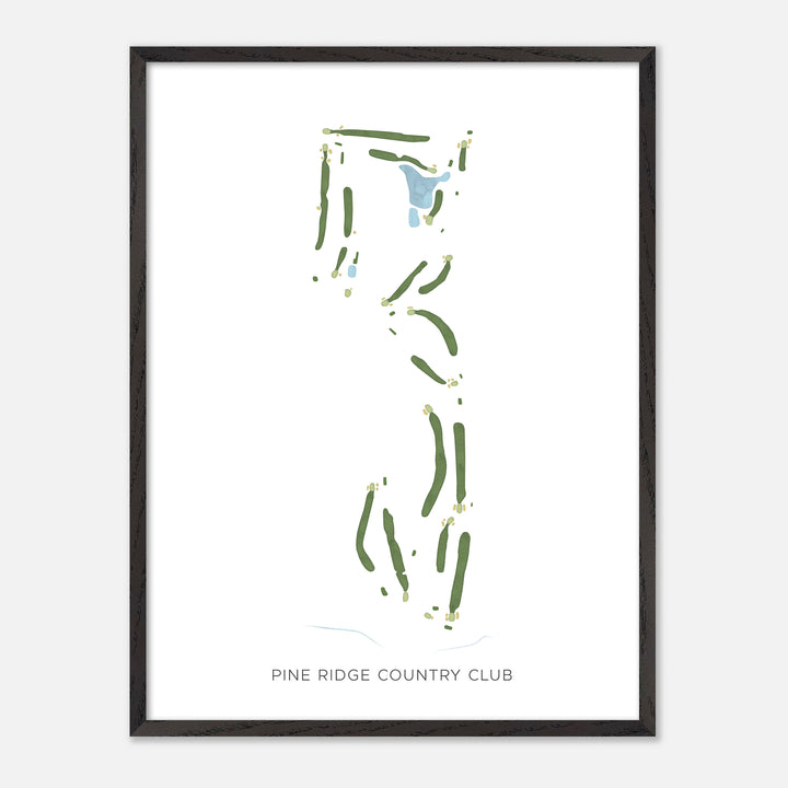 Print of Pine Ridge Country Club Modern Map