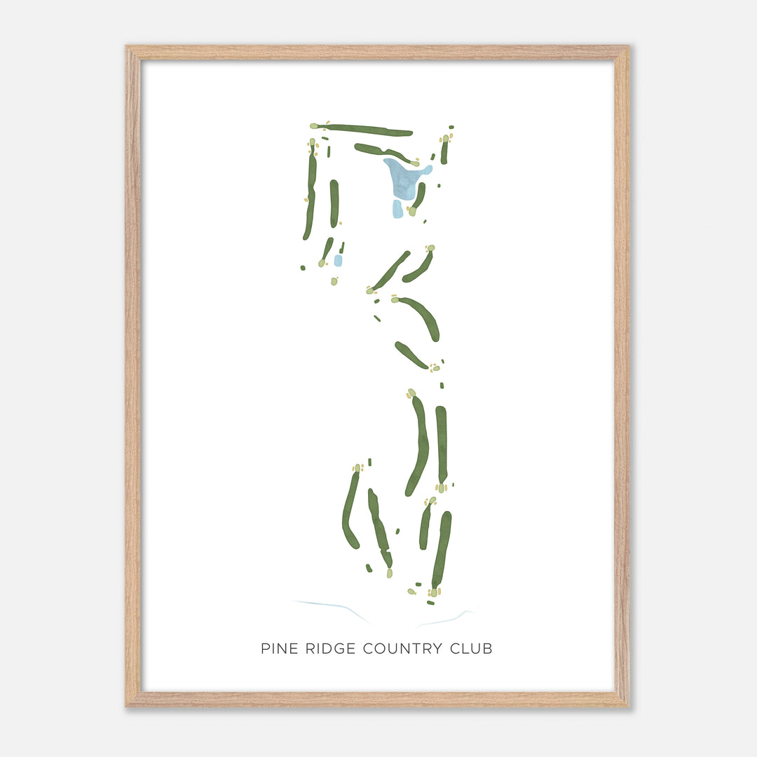 Print of Pine Ridge Country Club Modern Map