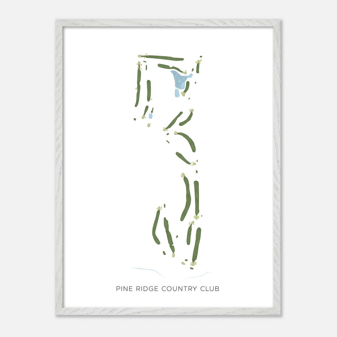 Print of Pine Ridge Country Club Modern Map