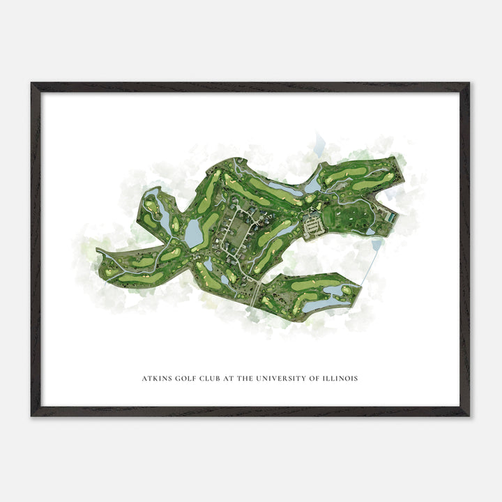 Print of Atkins Golf Club At The University Of Illinois Classic Map