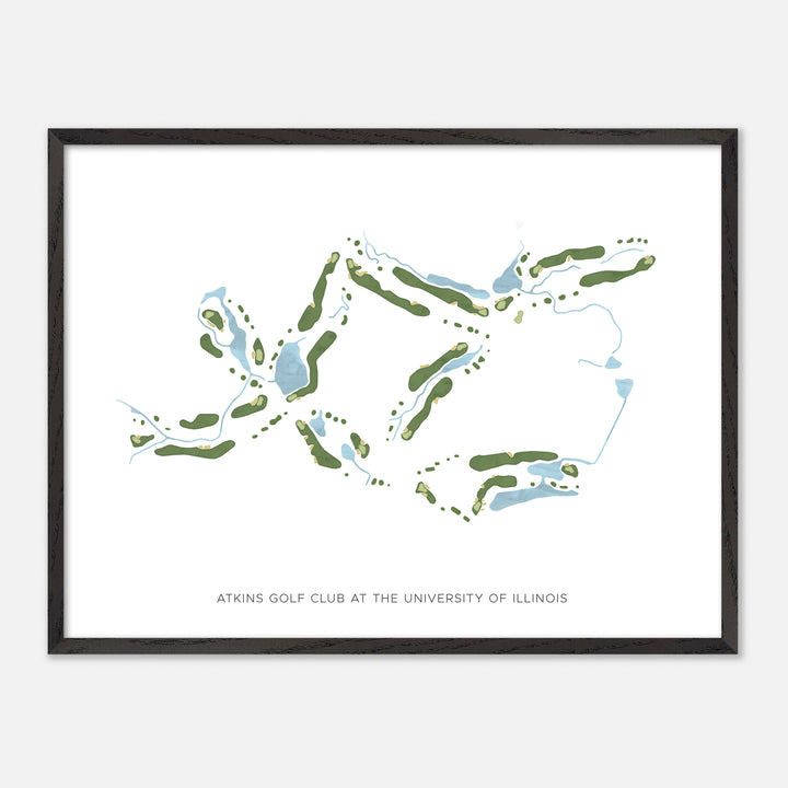 Print of Atkins Golf Club At The University Of Illinois Modern Map