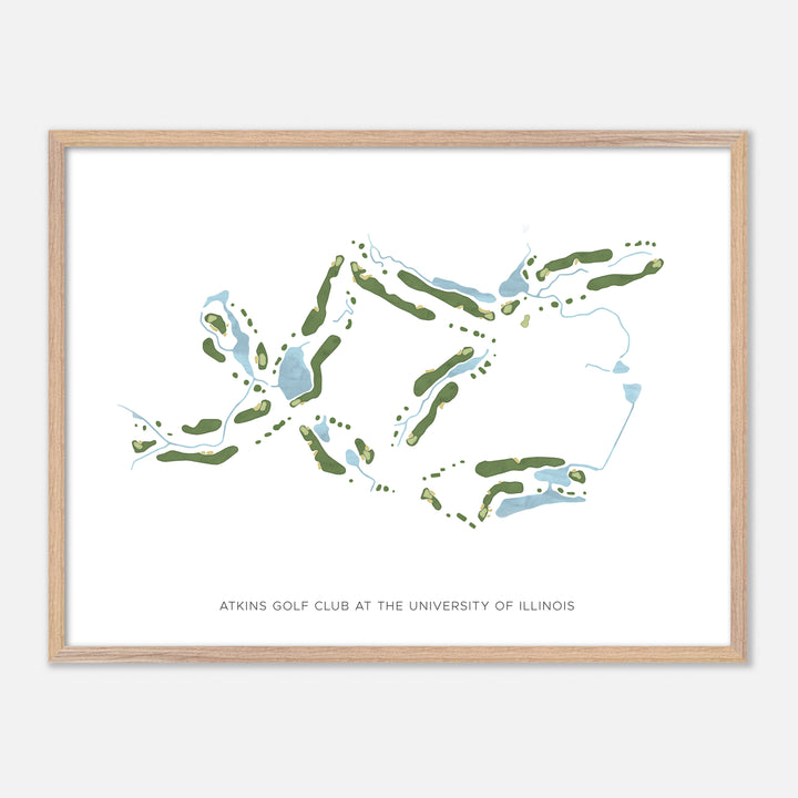 Print of Atkins Golf Club At The University Of Illinois Modern Map