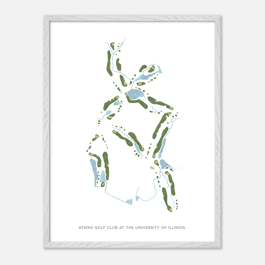 Print of Atkins Golf Club At The University Of Illinois Modern Map