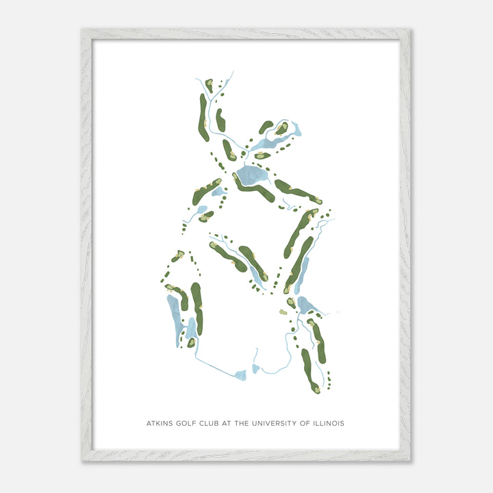 Print of Atkins Golf Club At The University Of Illinois Modern Map