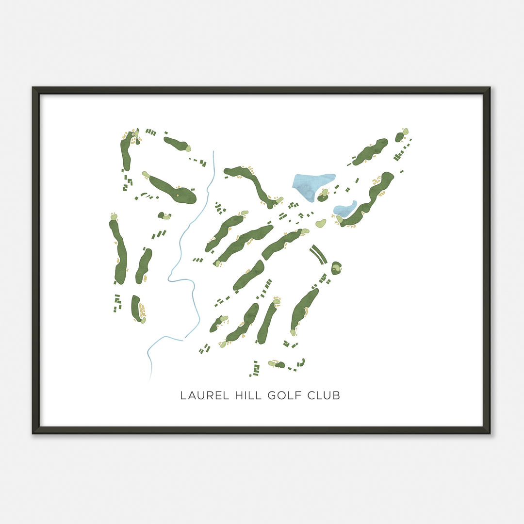 Print of Laurel Hill Golf Club Modern Map