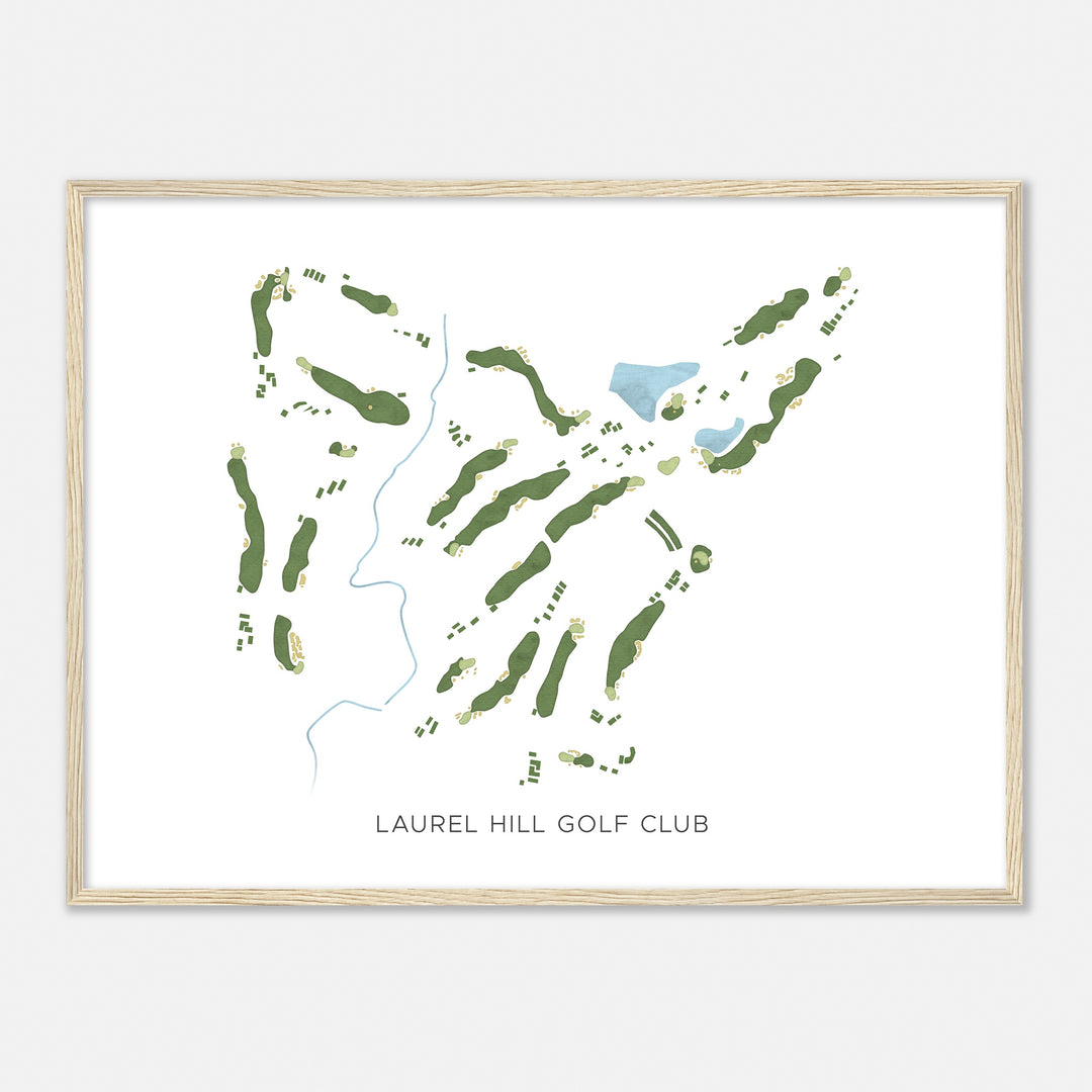 Print of Laurel Hill Golf Club Modern Map