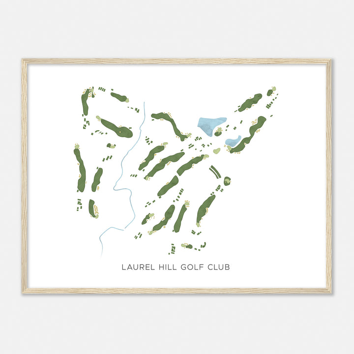 Print of Laurel Hill Golf Club Modern Map