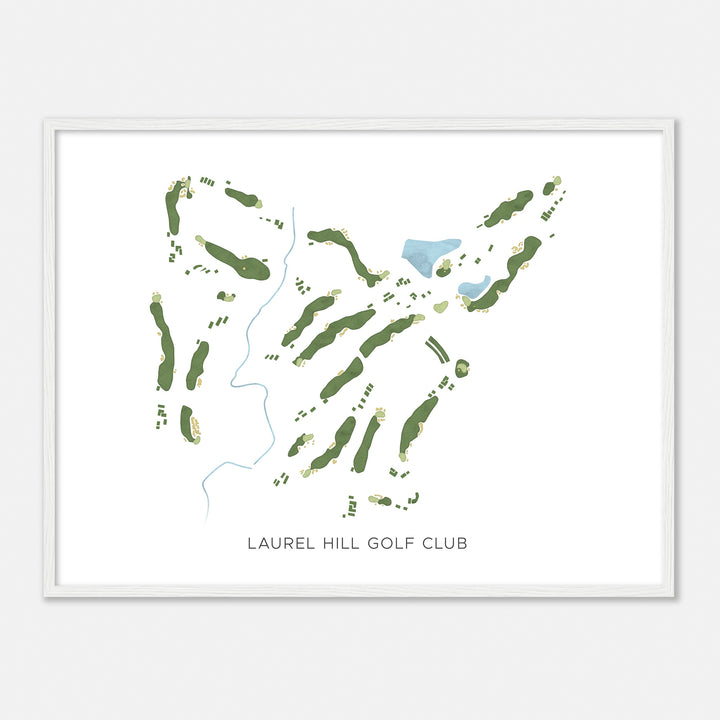 Print of Laurel Hill Golf Club Modern Map