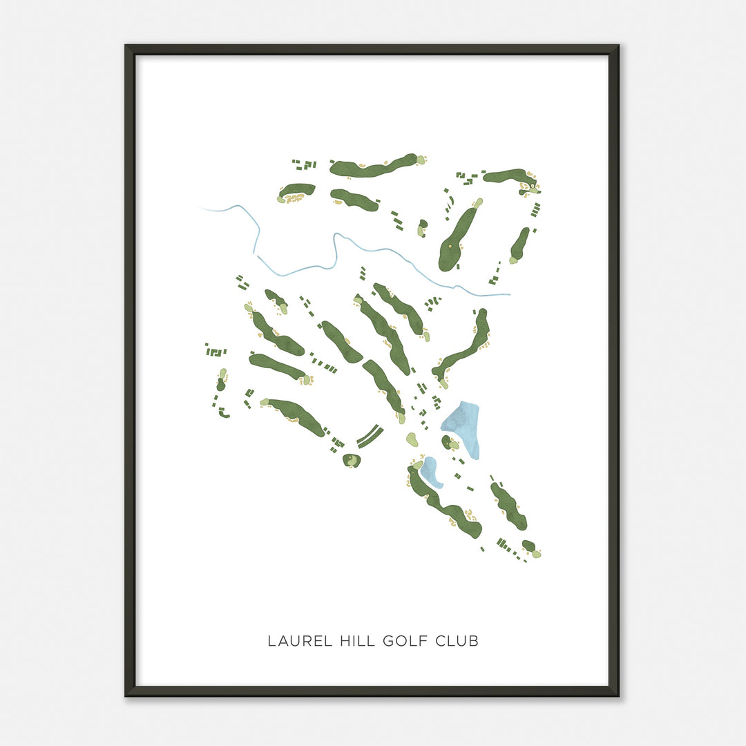 Print of Laurel Hill Golf Club Modern Map