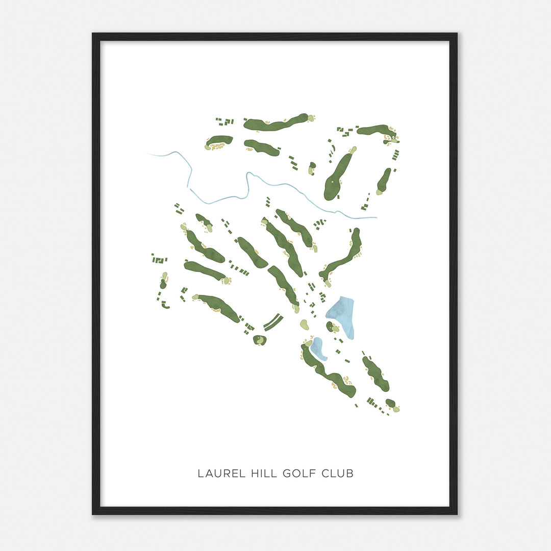 Print of Laurel Hill Golf Club Modern Map