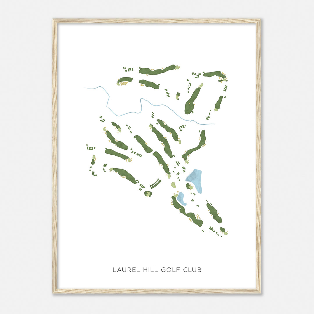 Print of Laurel Hill Golf Club Modern Map