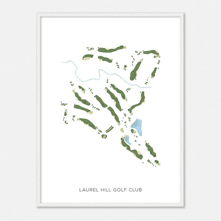 Print of Laurel Hill Golf Club Modern Map