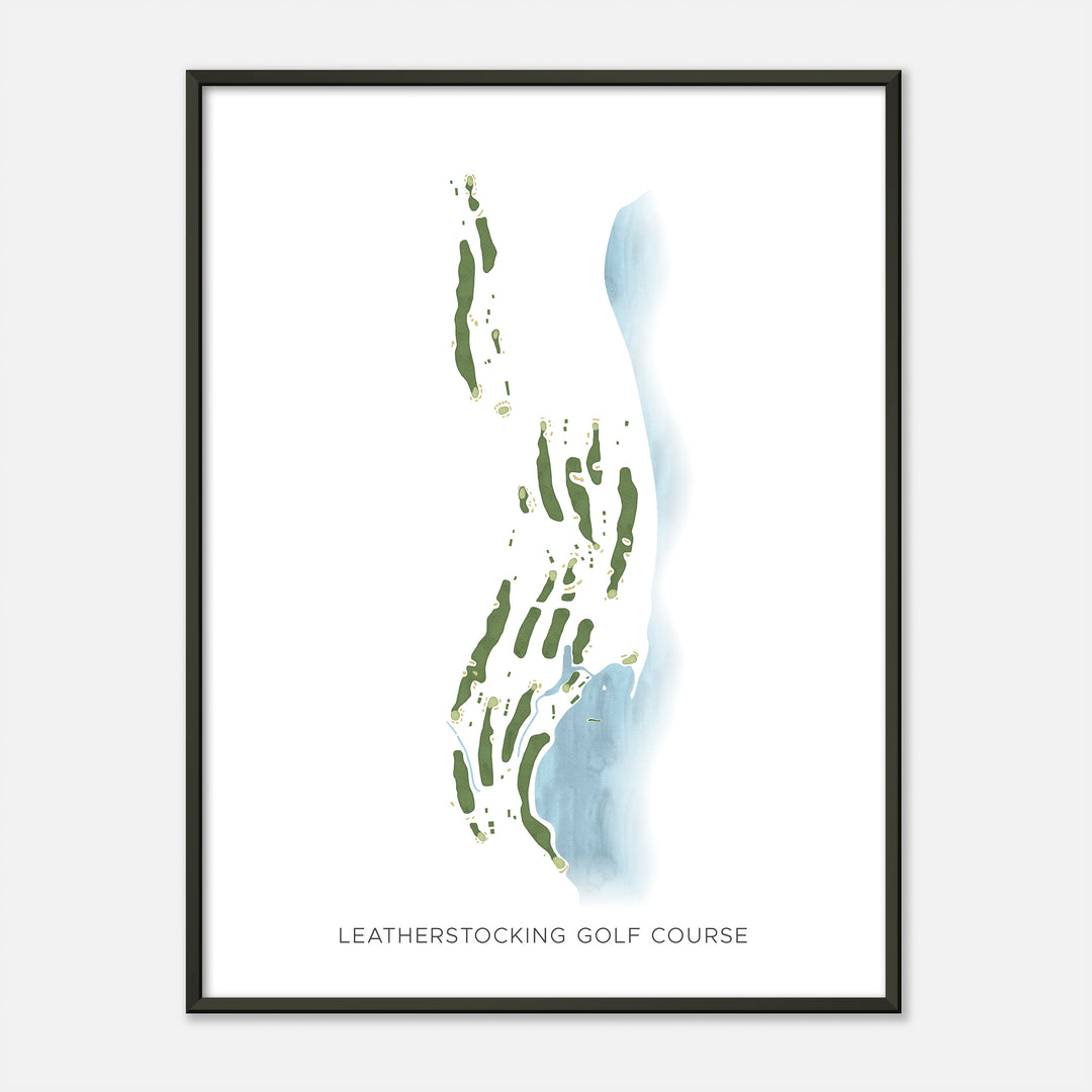 Print of Leatherstocking Golf Course Modern Map