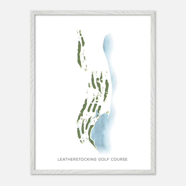 Print of Leatherstocking Golf Course Modern Map