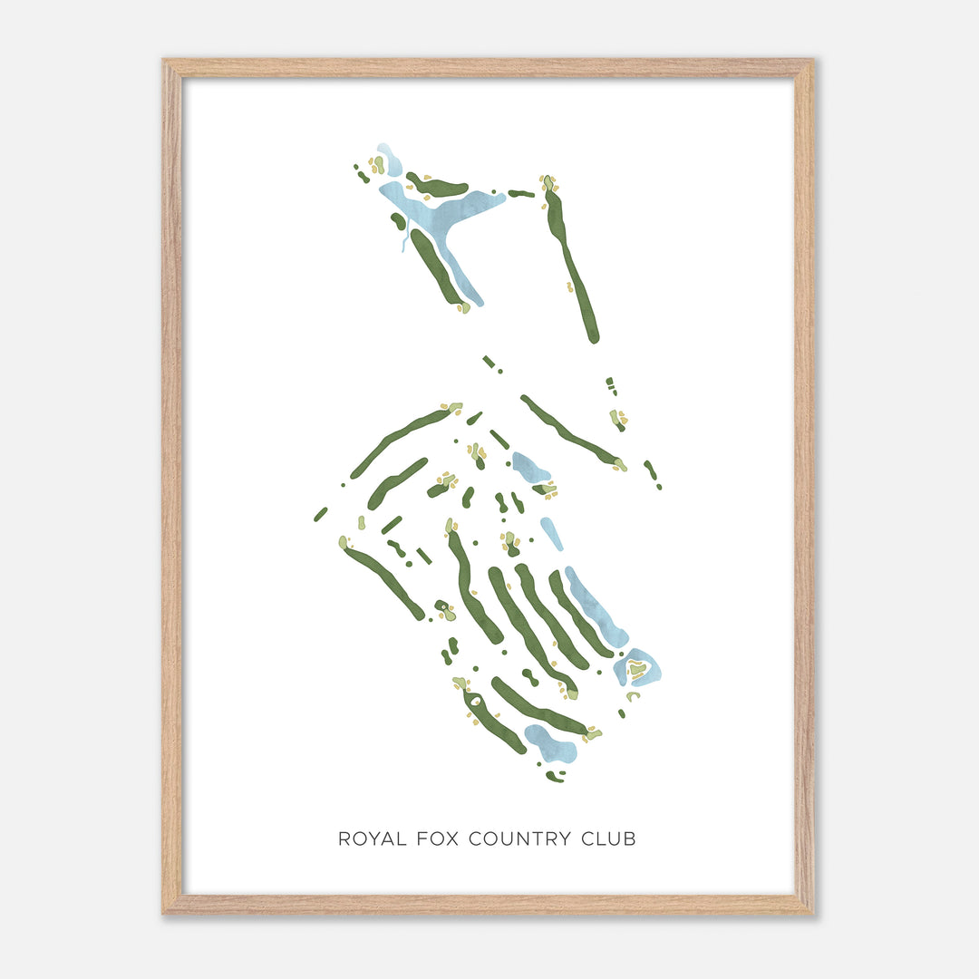 Print of Royal Fox Country Club Modern Map