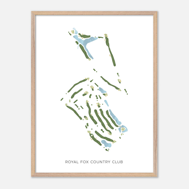Print of Royal Fox Country Club Modern Map