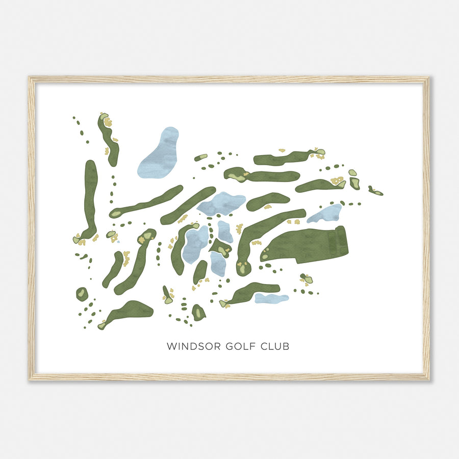 Print of Windsor Golf Club Modern Map