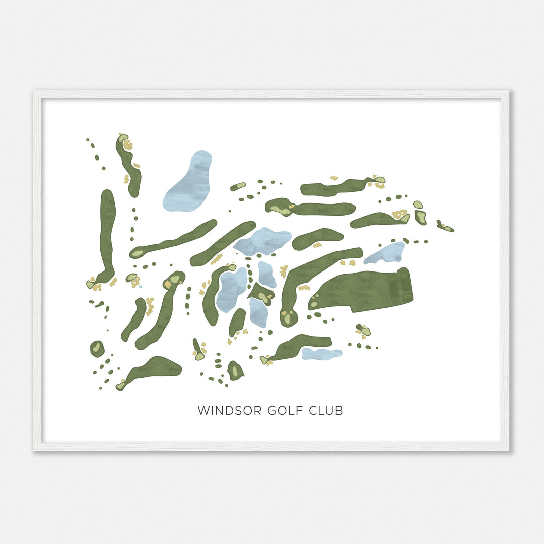 Print of Windsor Golf Club Modern Map