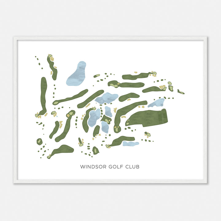 Print of Windsor Golf Club Modern Map