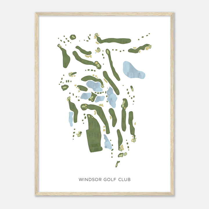 Print of Windsor Golf Club Modern Map