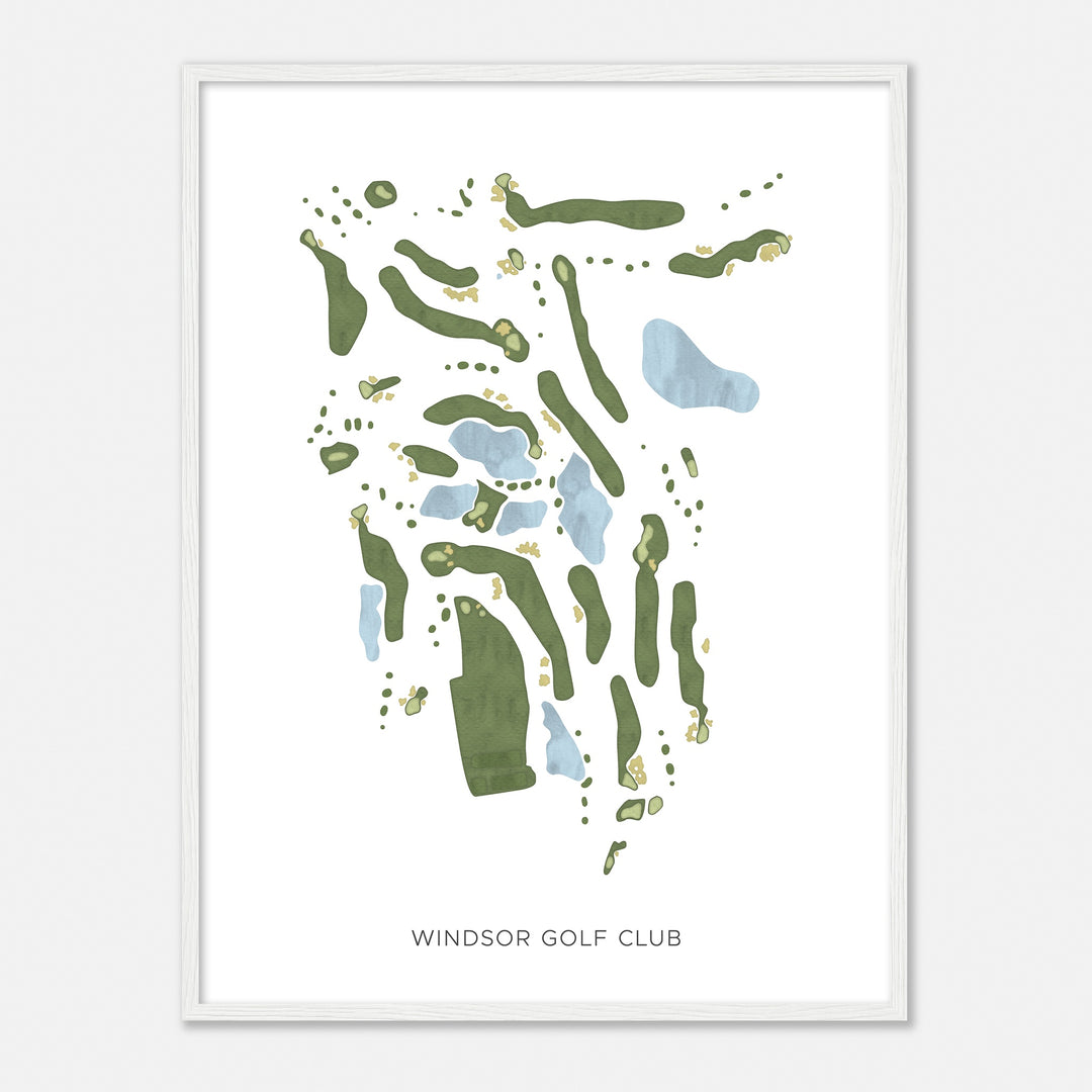 Print of Windsor Golf Club Modern Map