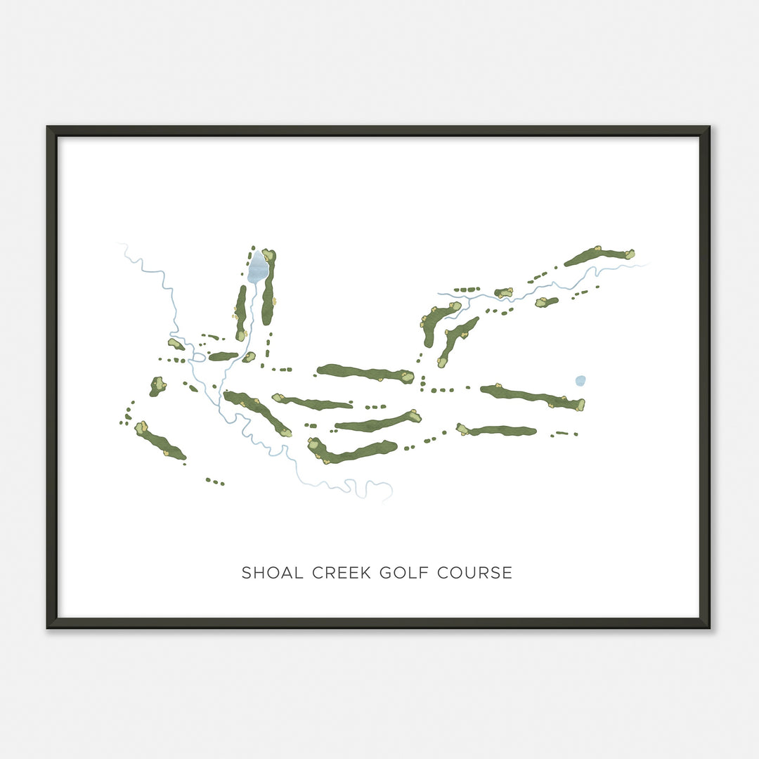 Print of Shoal Creek Golf Course Modern Map