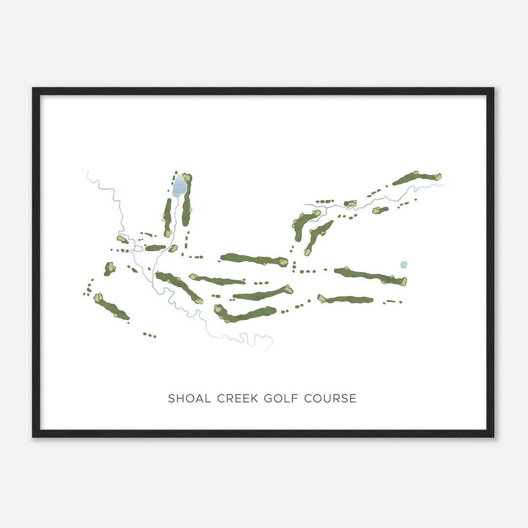 Print of Shoal Creek Golf Course Modern Map