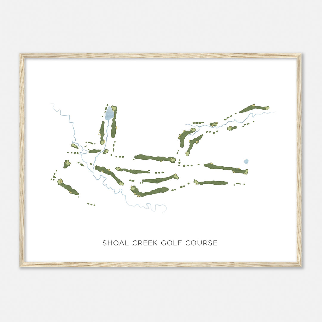 Print of Shoal Creek Golf Course Modern Map