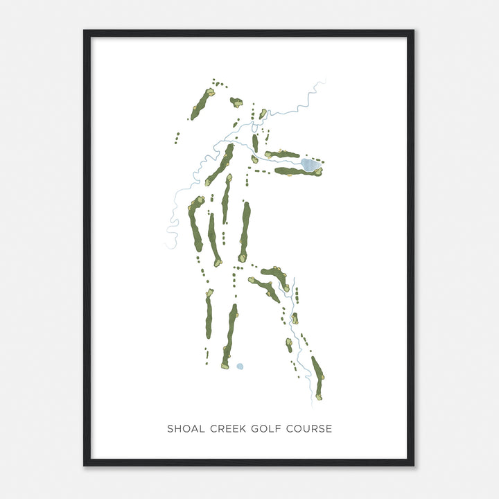 Print of Shoal Creek Golf Course Modern Map