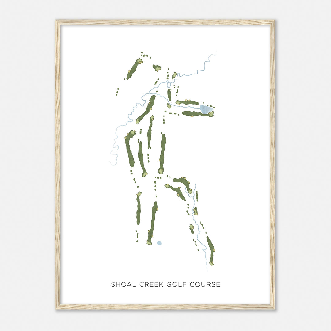 Print of Shoal Creek Golf Course Modern Map