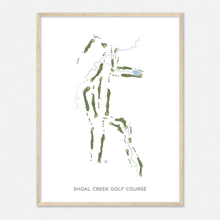 Print of Shoal Creek Golf Course Modern Map