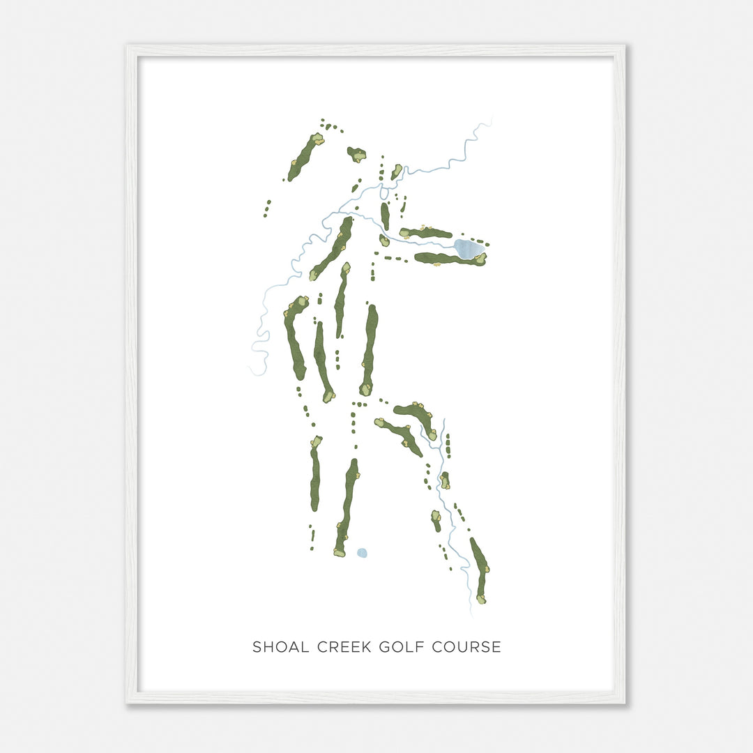 Print of Shoal Creek Golf Course Modern Map