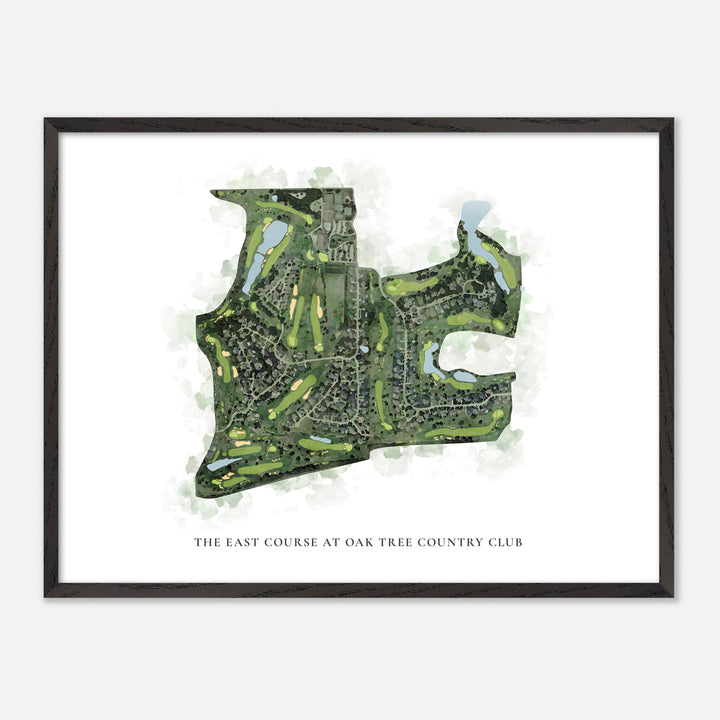 Print of The East Course At Oak Tree Country Club Classic Map