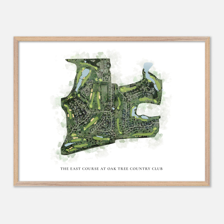 Print of The East Course At Oak Tree Country Club Classic Map