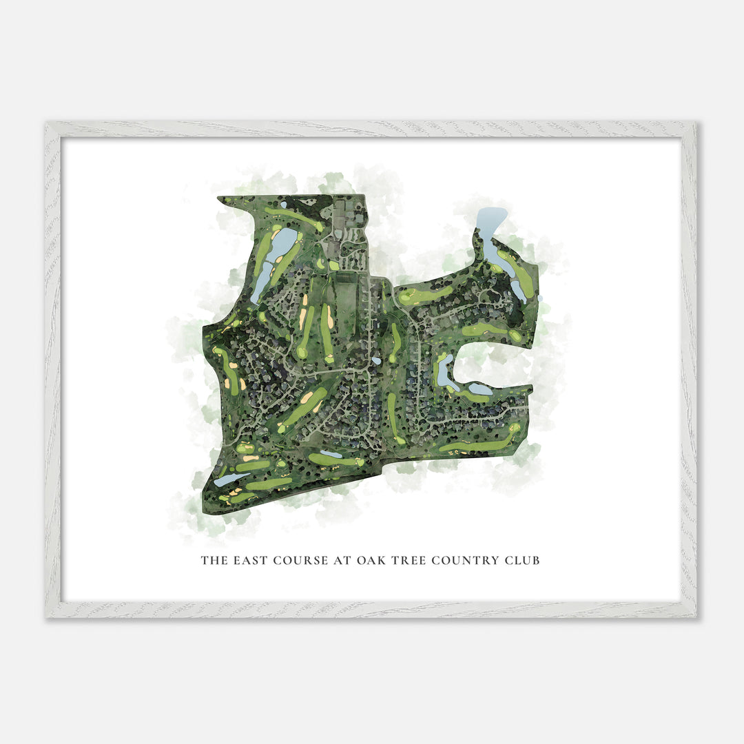 Print of The East Course At Oak Tree Country Club Classic Map