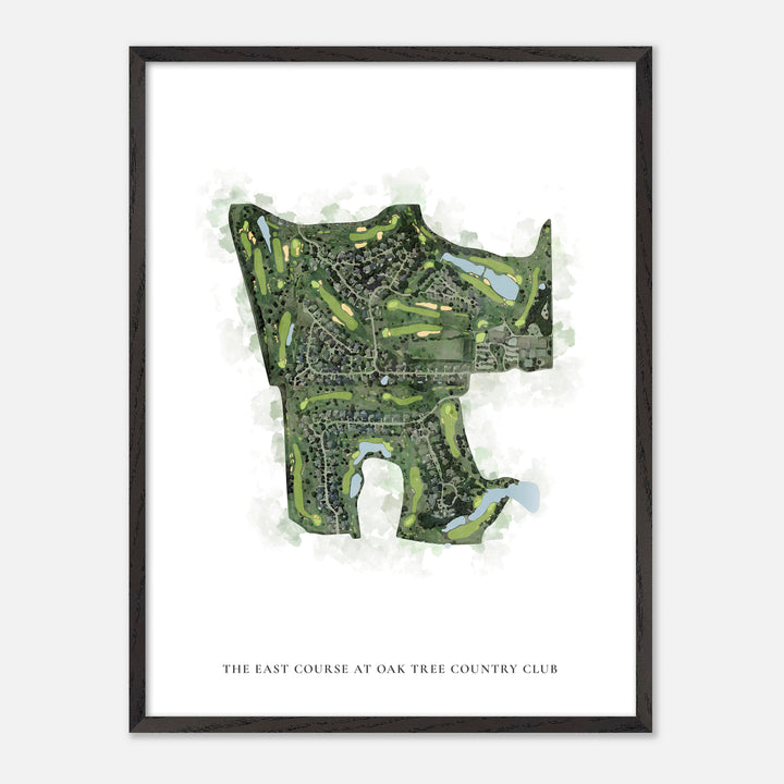 Print of The East Course At Oak Tree Country Club Classic Map
