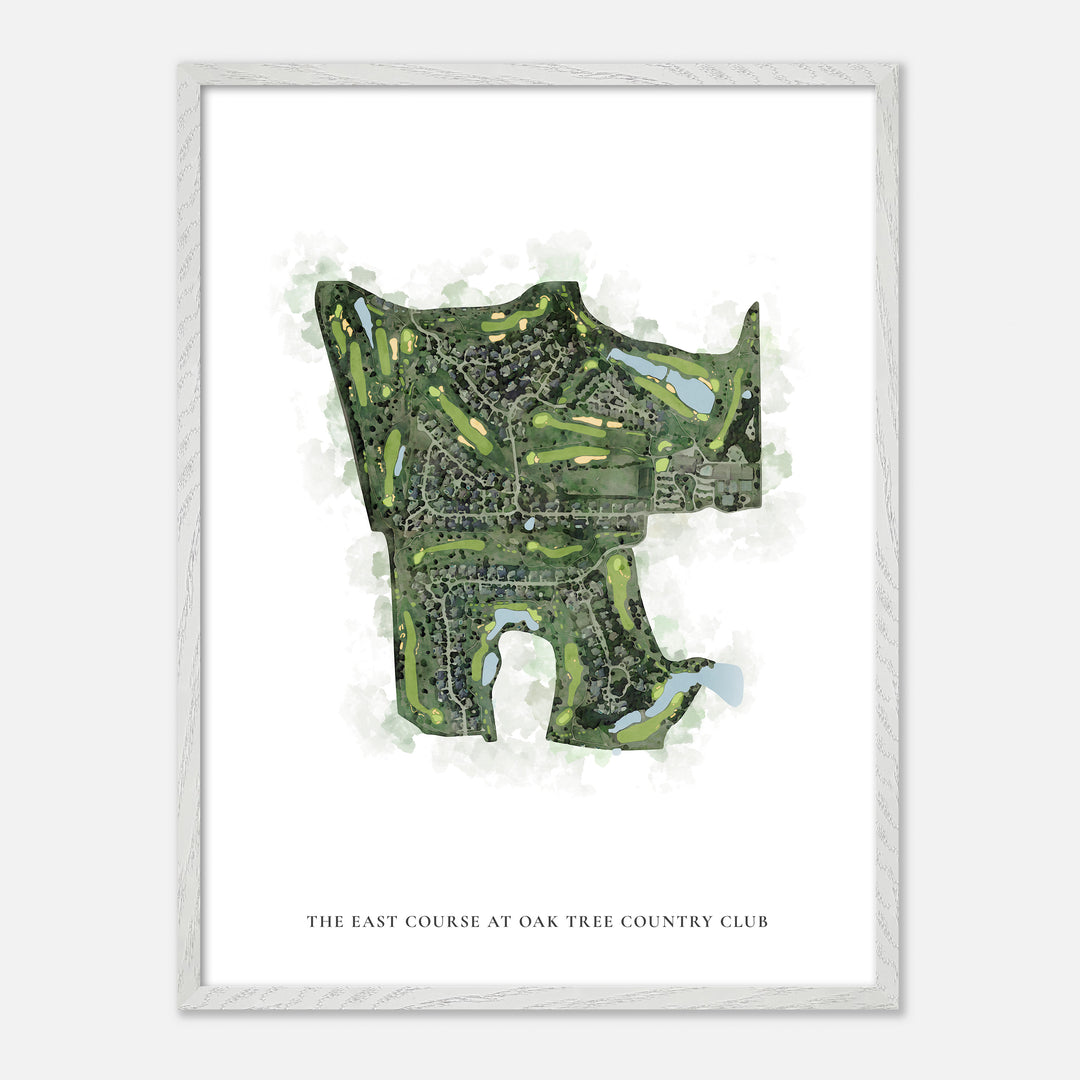 Print of The East Course At Oak Tree Country Club Classic Map
