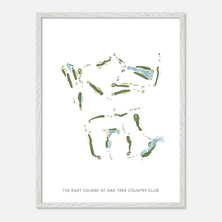 Print of The East Course At Oak Tree Country Club Modern Map