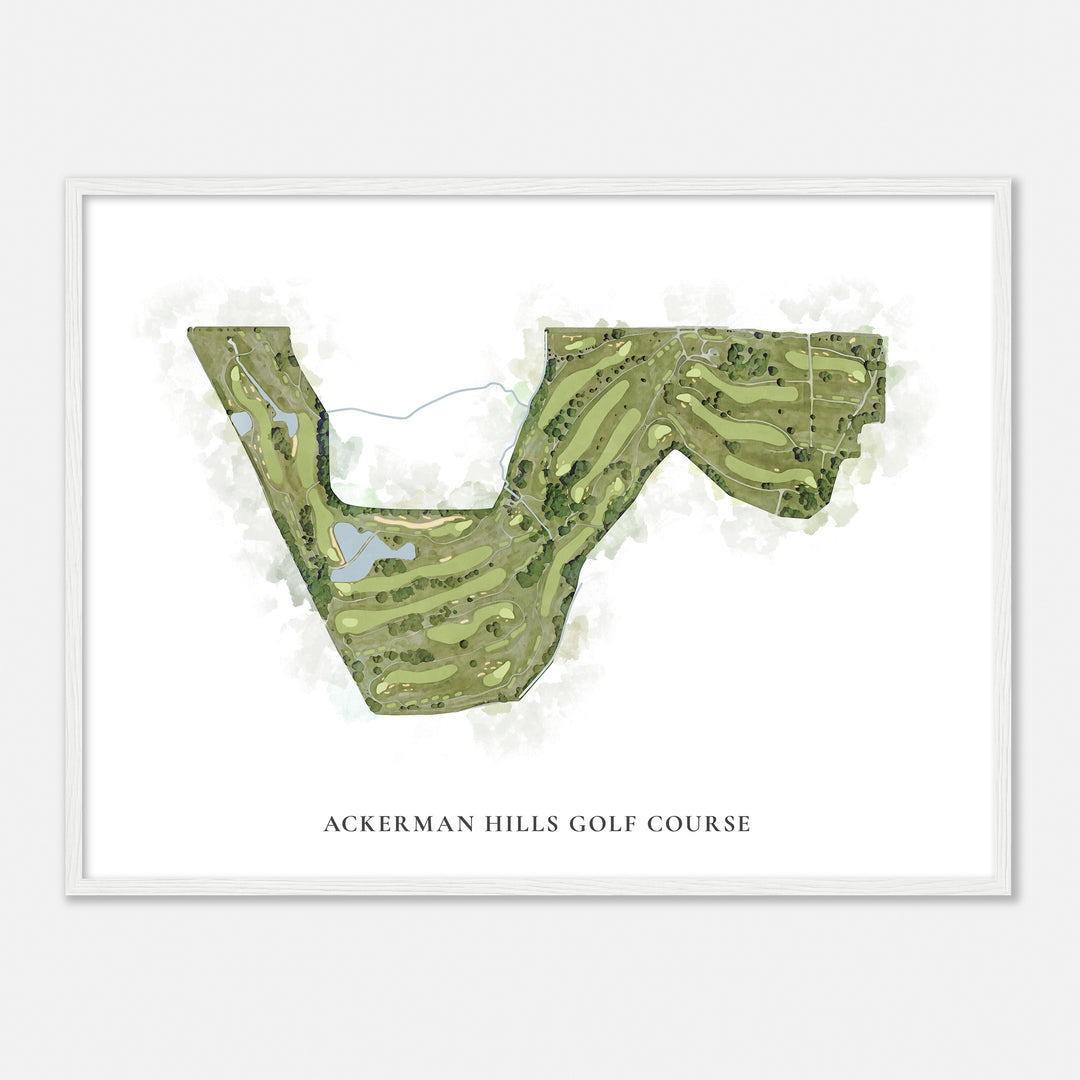 Print of Ackerman Hills Golf Course Classic Map